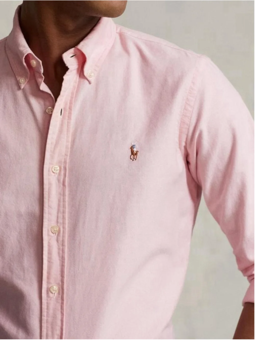 Polo Ralph Lauren Preppy Cotton Oxford Pink Shirt Classic Fit 100% Cotton